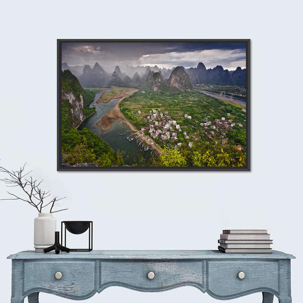 Laozhai Hill Karst Panorama Wall Art in a room, landscape