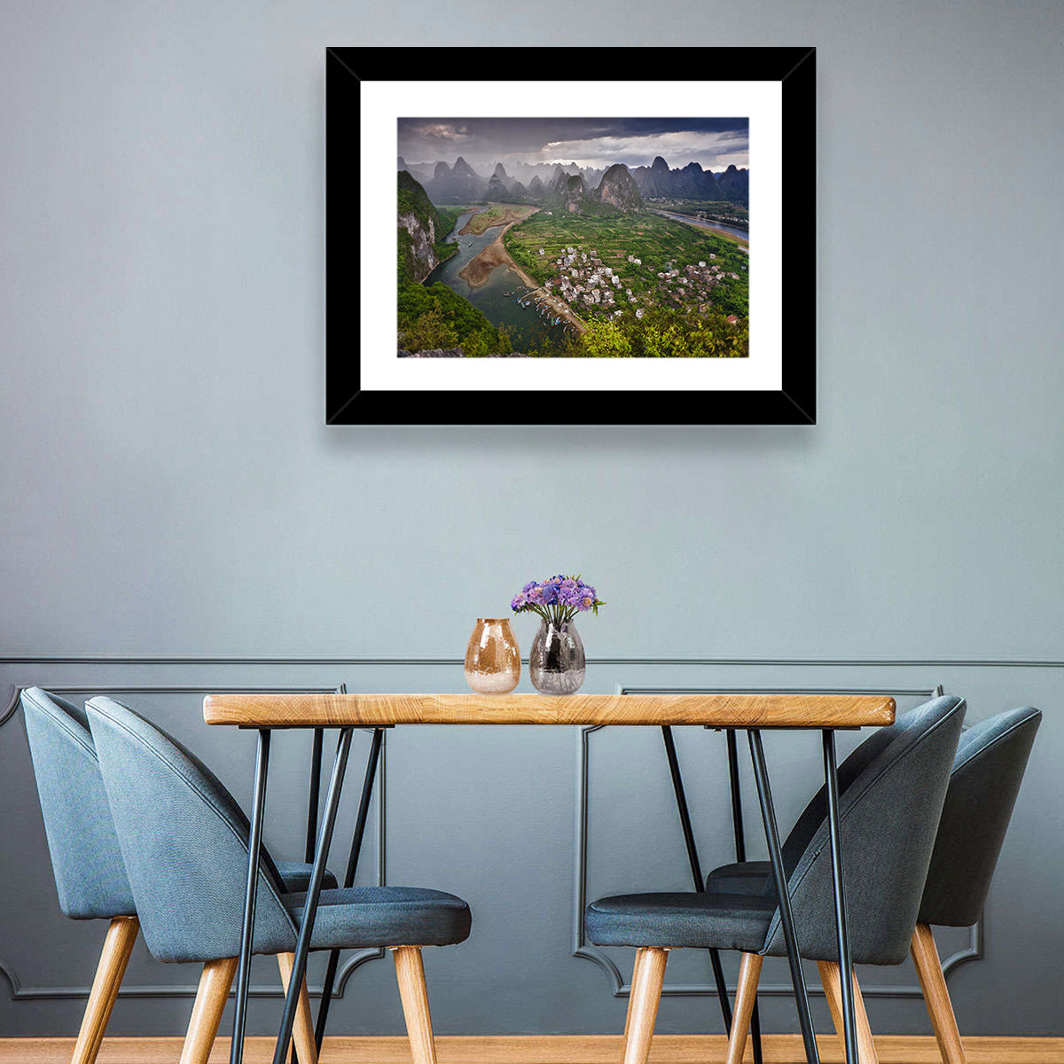 Laozhai Hill Karst Panorama Wall Art in a room, landscape