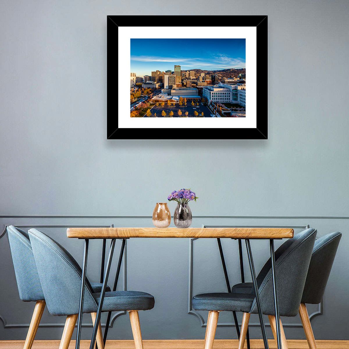 Salt Lake City Skyline at Golden Hour Wall Art