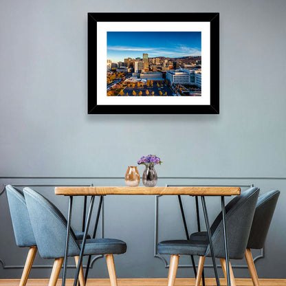Salt Lake City Skyline at Golden Hour Wall Art