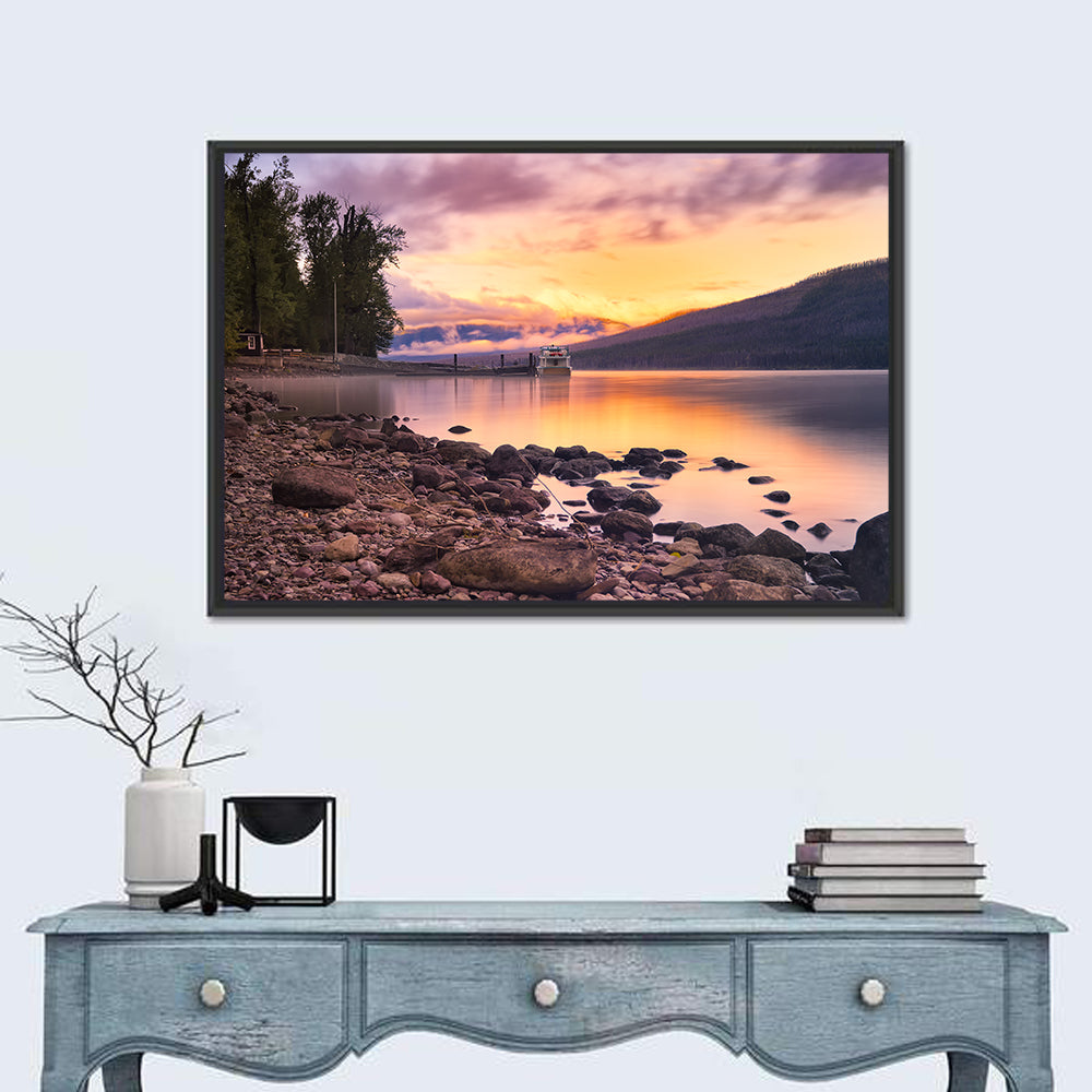 Lake Mcdonald Sunset Reflection Wall Art