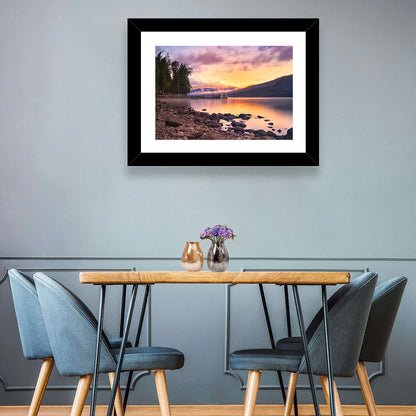 Lake Mcdonald Sunset Reflection Wall Art