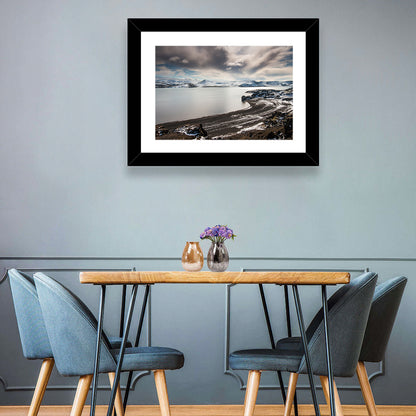 Kleifarvatn Black Sand Shore Wall Art