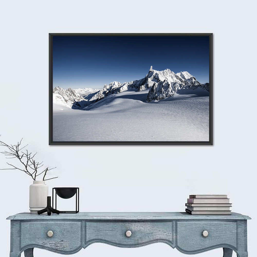 Mont Blanc Vista Wall Art in a room, landscape