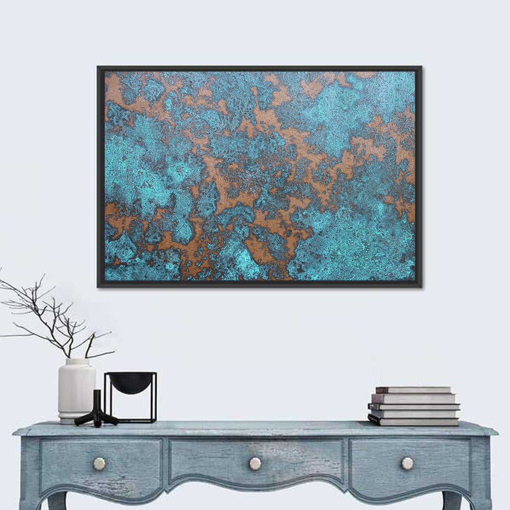 Oxidized Copper Patina Abstract Wall Art