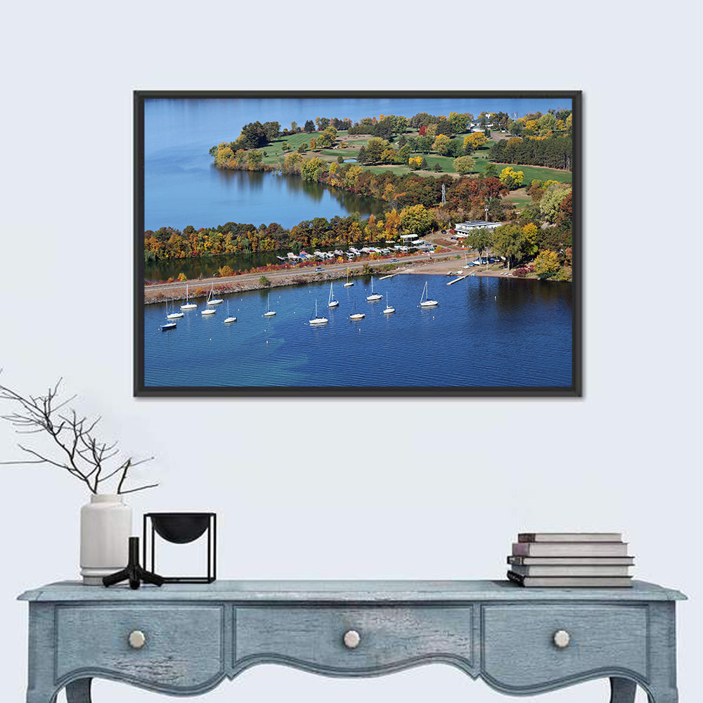 Lake Wissota Aerial Wall Art