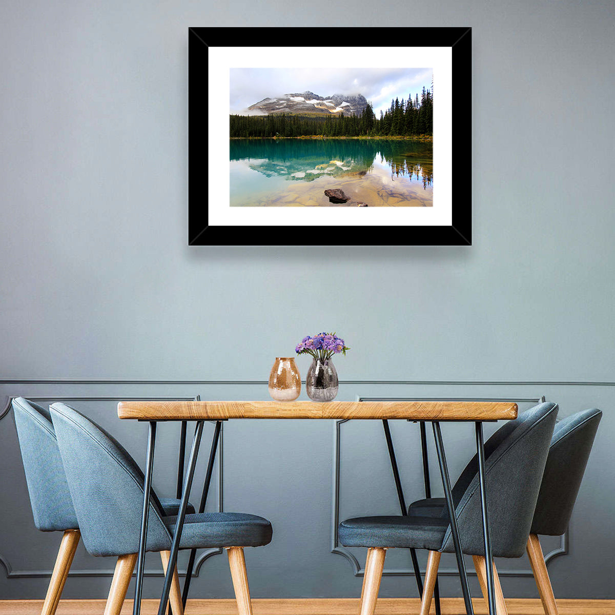 Lake O Hara Mountain Reflection Wall Art