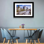 Los Angeles Freeway to Downtown Skyline Wall Art