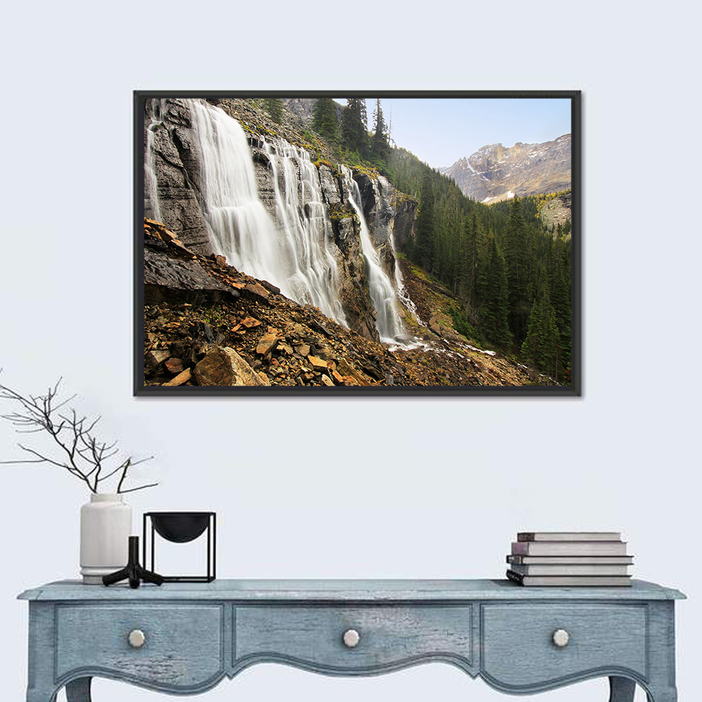 Seven Veils Falls Wall Art in a room, landscape