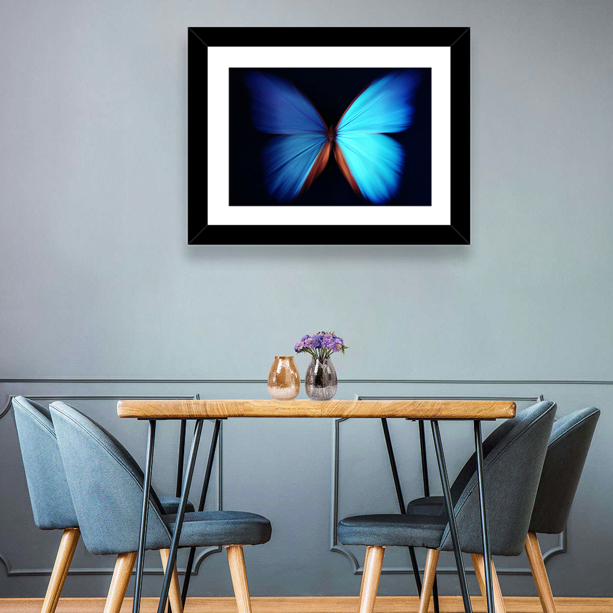 Blue Butterfly Macro Study Wall Art