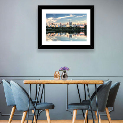 Ibirapuera Park Golden Hour Reflection Wall Art