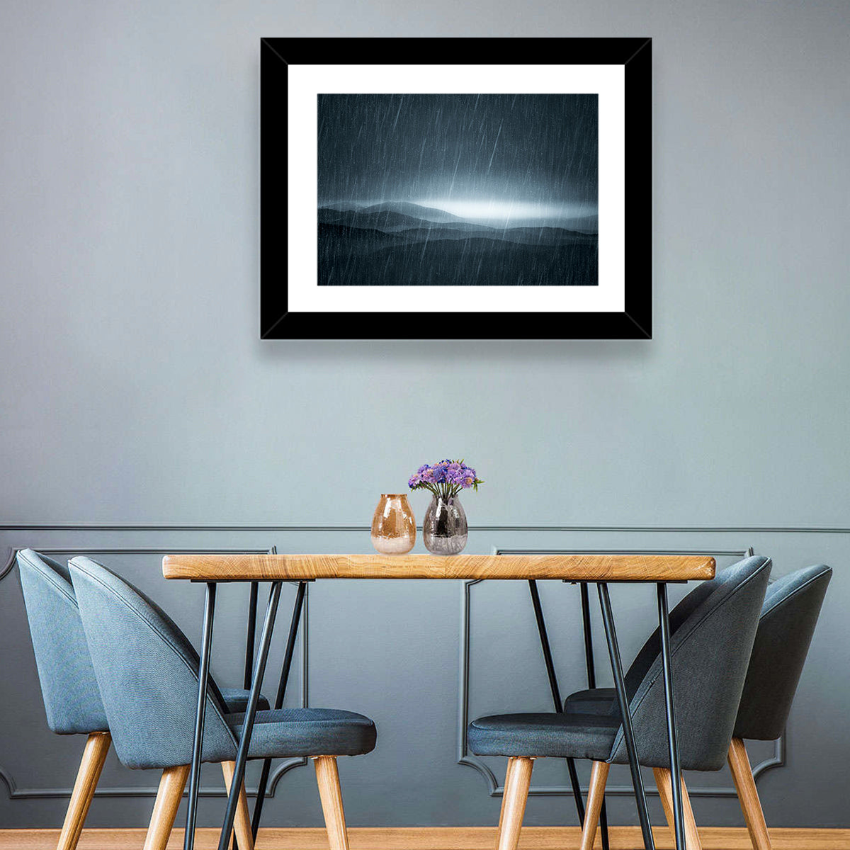 Rain Storm Over Mountains Wall Art