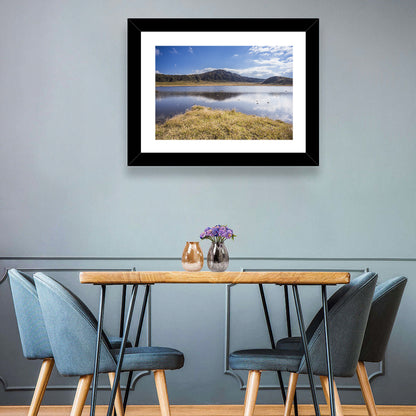 Mount Aso Lake Reflection Wall Art