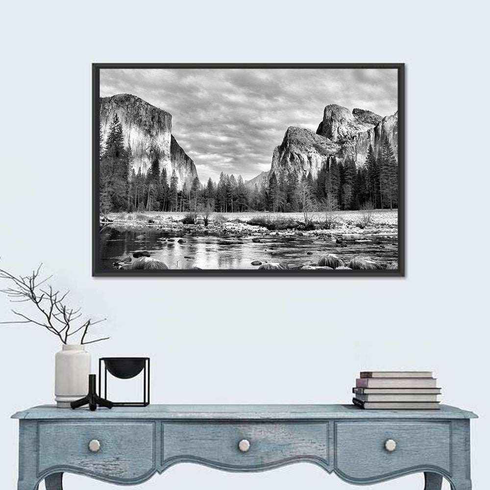 Yosemite Valley Winter View Wall Art