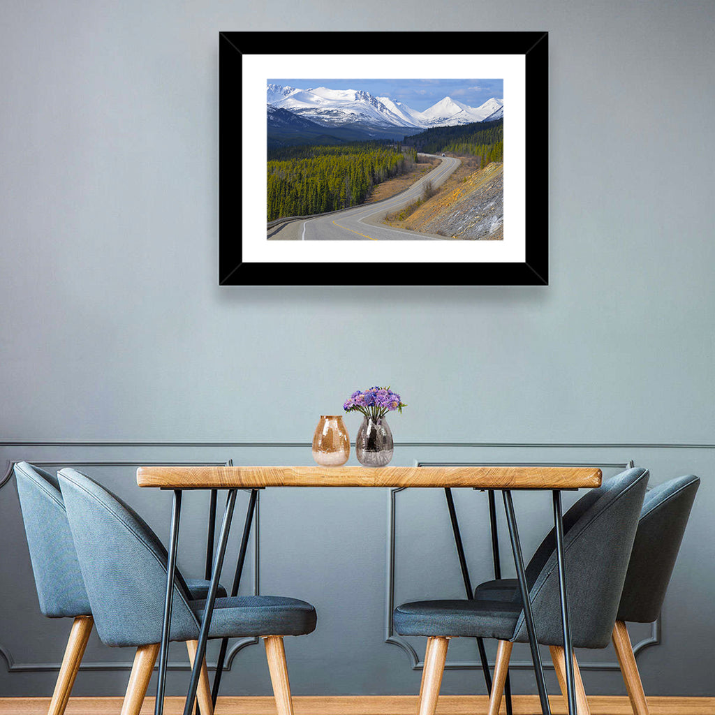 Alaska Highway Winding Road and Rv Wall Art