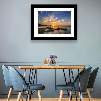 Roatan Pier Sunset Wall Art
