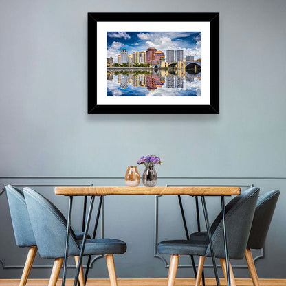 West Palm Beach Skyline Reflection Wall Art