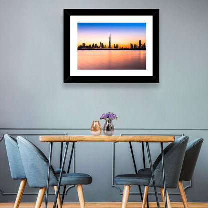 Dubai Skyline at Dusk Wall Art