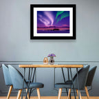 Violet Aurora Over Island Lake Wall Art