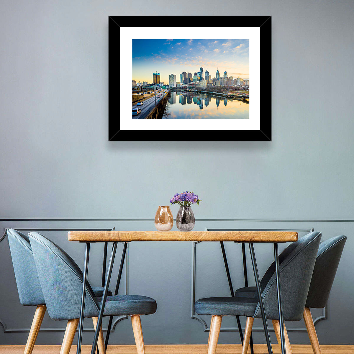 Philadelphia Skyline at Dusk Wall Art
