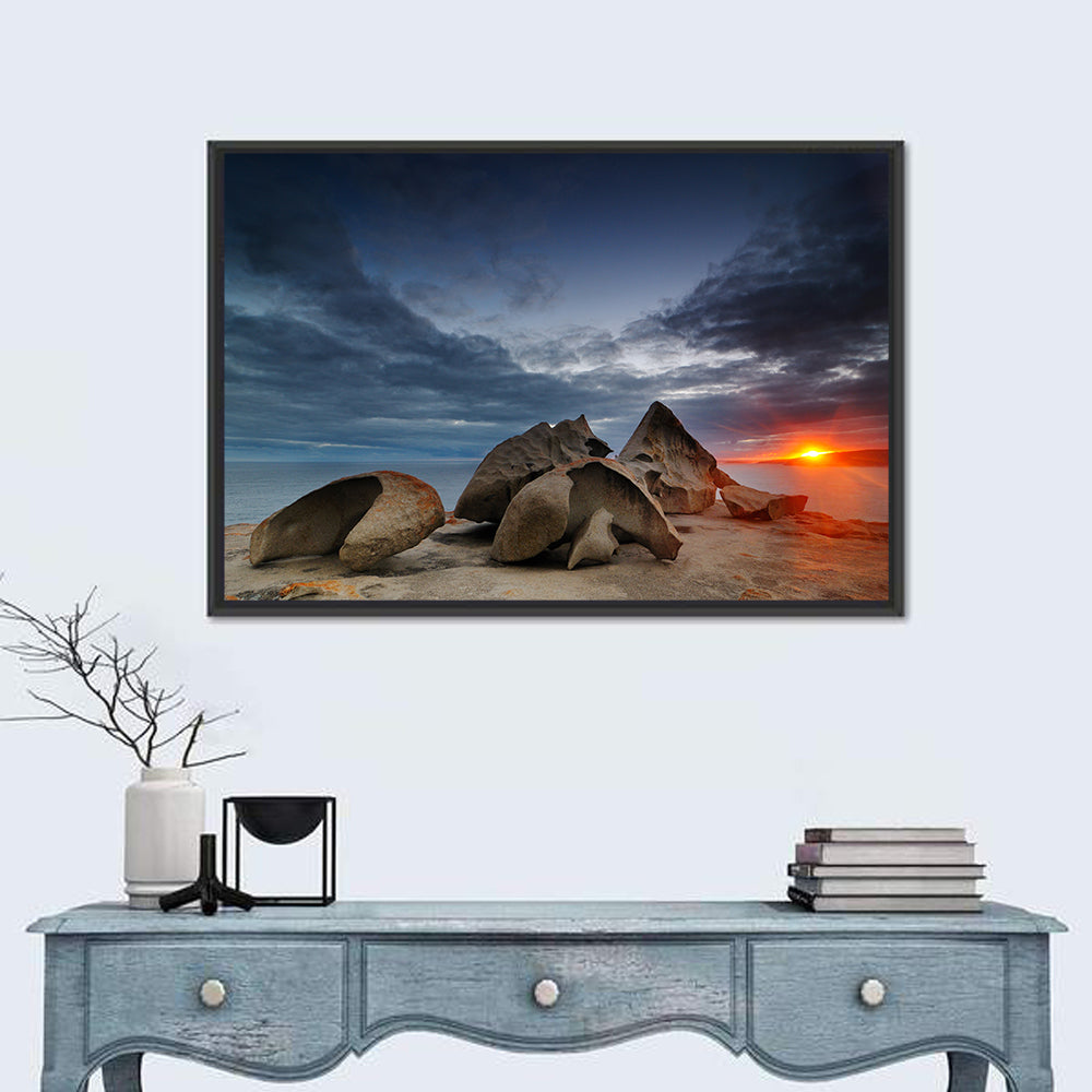 Remarkable Rocks Sunset, Kangaroo Island Wall Art in a room, landscape