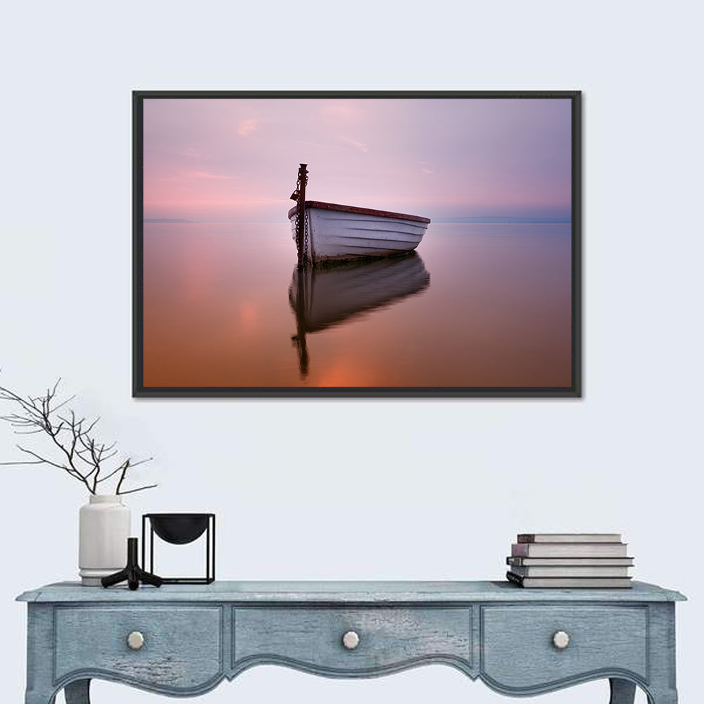 Pastel Boat Reflection Wall Art
