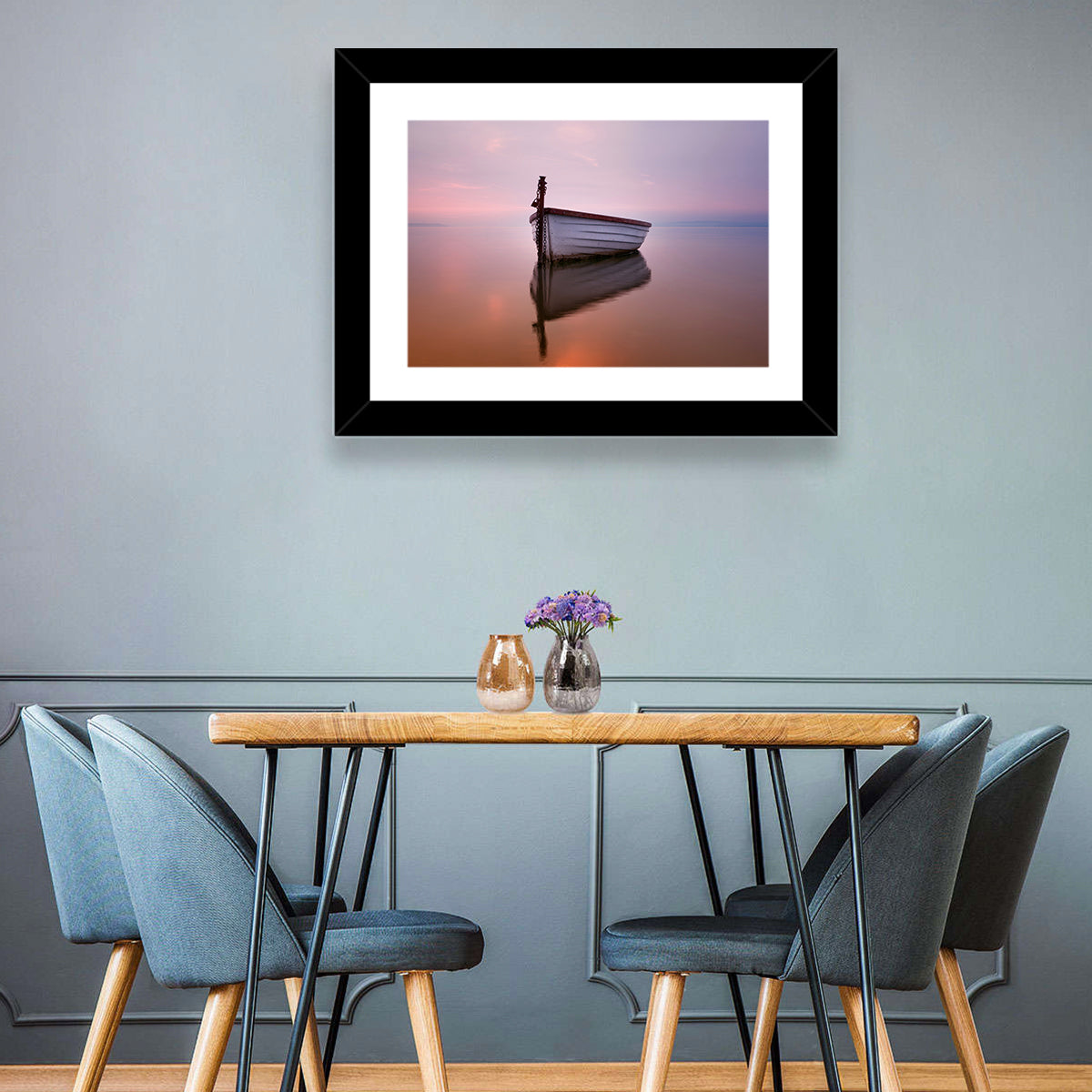 Pastel Boat Reflection Wall Art
