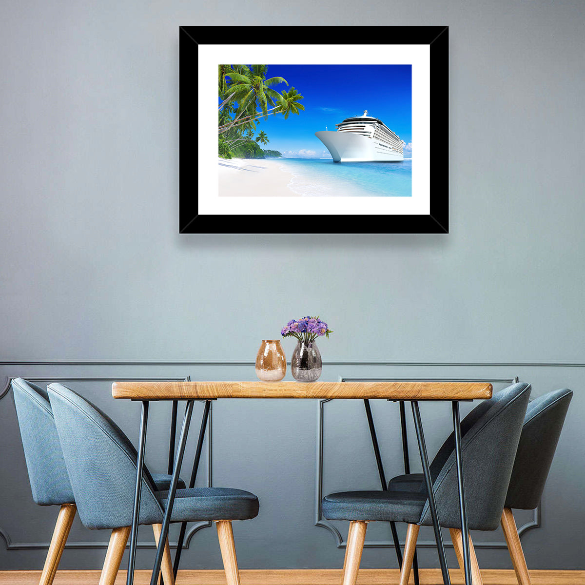 Luxurious Cruise Beach Docking Wall Art