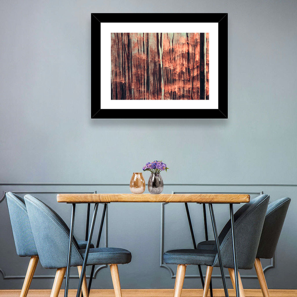 Autumn Forest Blur Wall Art