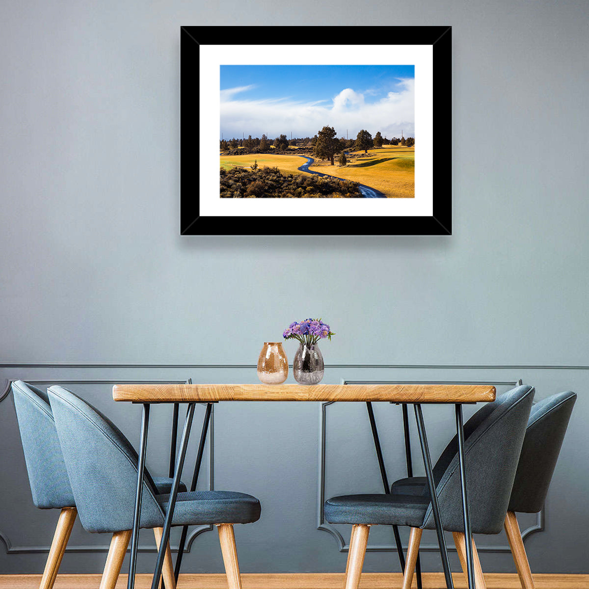 Central Oregon Golf Course with Winding Path Wall Art