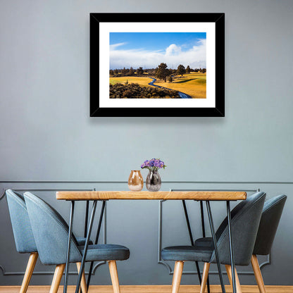 Central Oregon Golf Course with Winding Path Wall Art