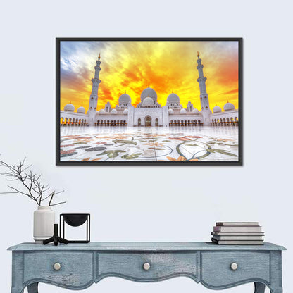 Sheikh Zayed Grand Mosque at Sunset Wall Art