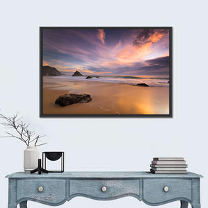 Adraga Beach Sunset Wall Art