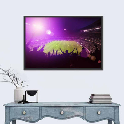 Night Football Stadium Crowd Wall Art