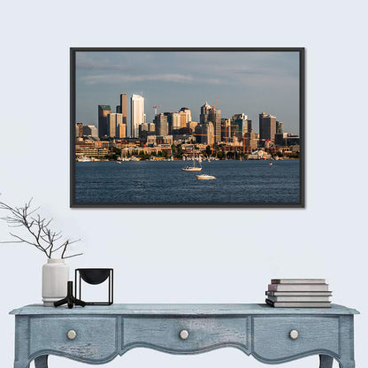 Seattle Skyline at Golden Hour Wall Art