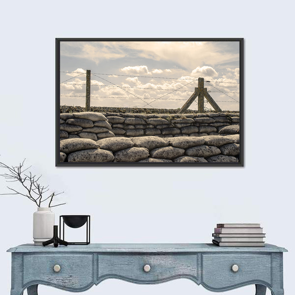 Wwi Trench with Sandbags Wall Art