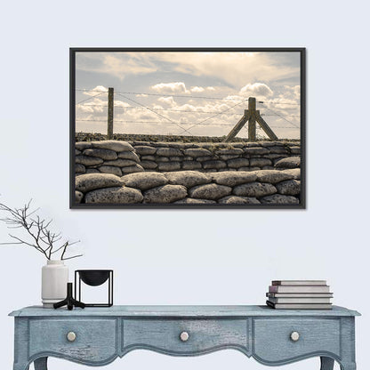 Wwi Trench with Sandbags Wall Art