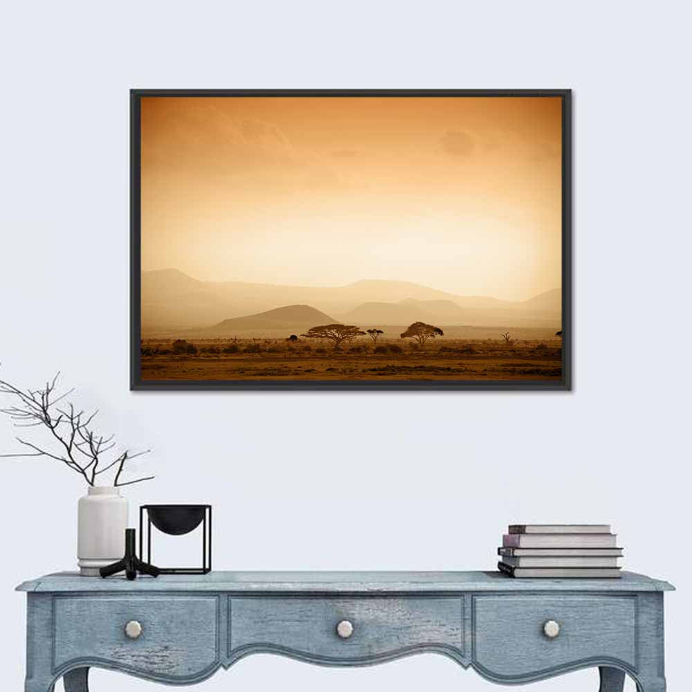 Hazy Savannah at Dawn Wall Art