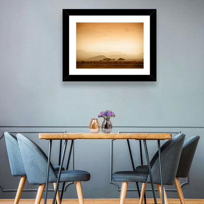 Hazy Savannah at Dawn Wall Art