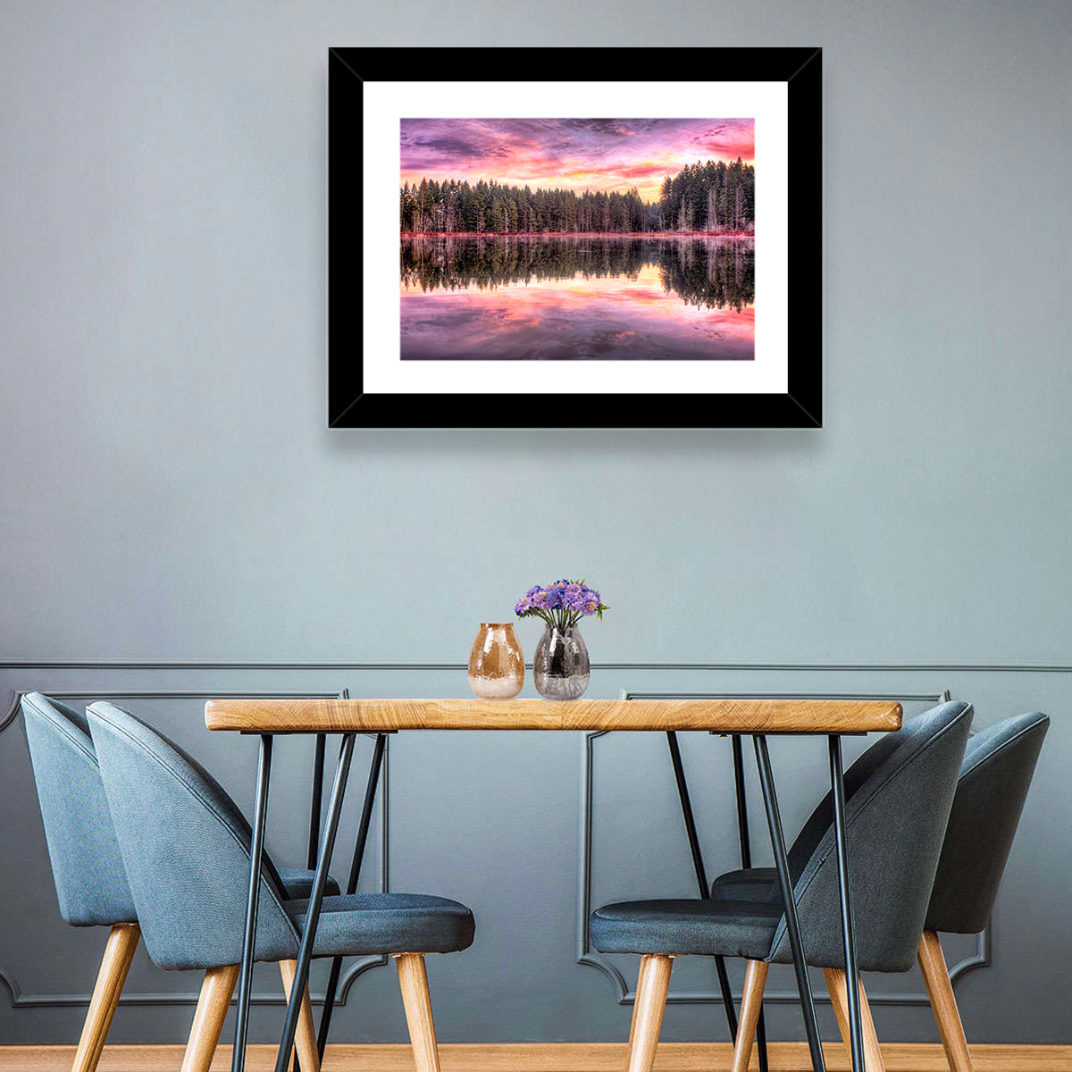 Sunrise Reflection at Forest Lake Wall Art
