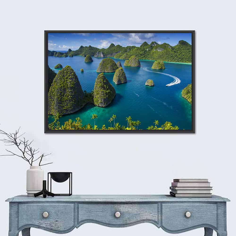 Wayag Islands, Raja Ampat Wall Art in a room, landscape