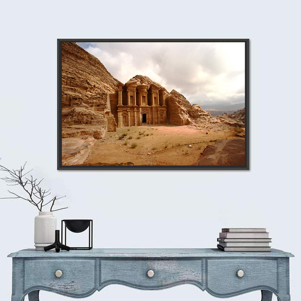 The Monastery of Petra, Jordan Wall Art in a room, landscape