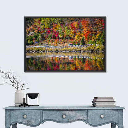 Algonquin Highway 60 Autumn Reflection Wall Art