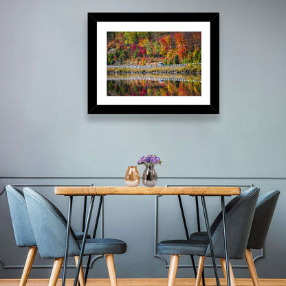 Algonquin Highway 60 Autumn Reflection Wall Art