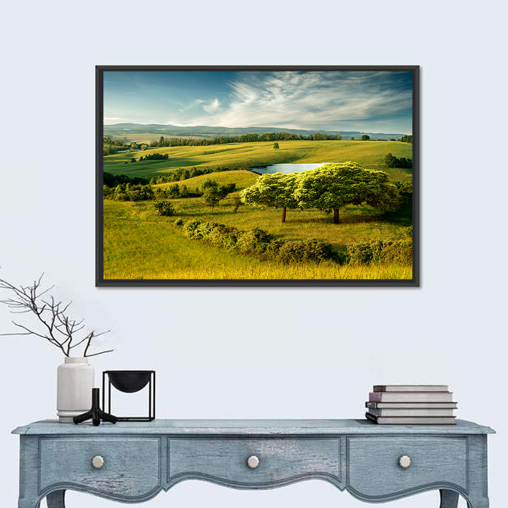 Rolling Hills with Pond Wall Art