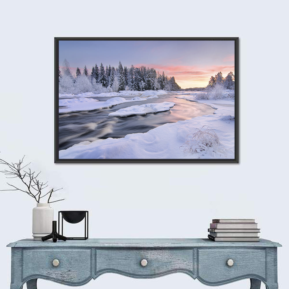 Kiiminkijoki Winter Sunrise Wall Art