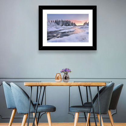 Kiiminkijoki Winter Sunrise Wall Art