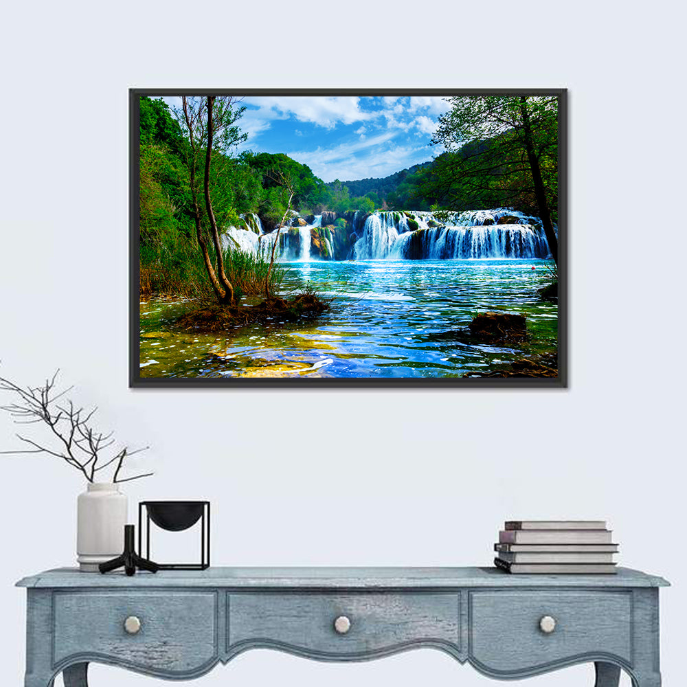 Skradinski Buk Waterfall, Krka Wall Art in a room, landscape