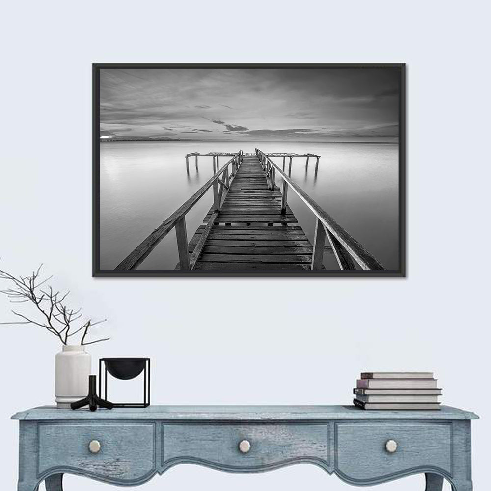 Teluk Tempoyak Jetty at Dusk Wall Art in a room, landscape