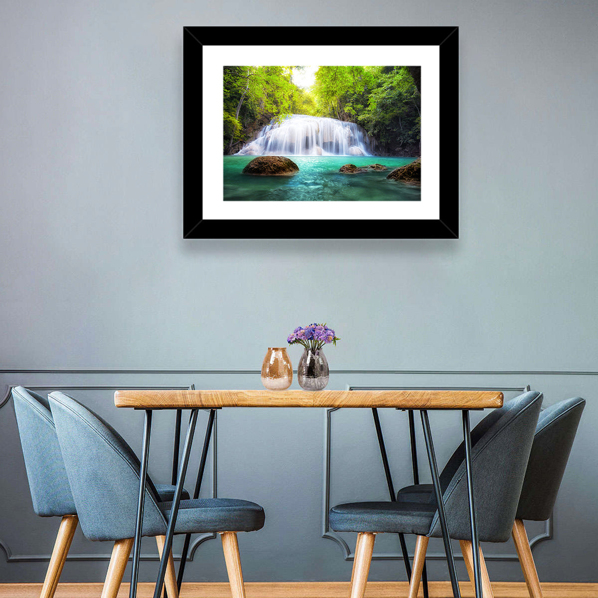 Erawan Falls Turquoise Waterfall Wall Art